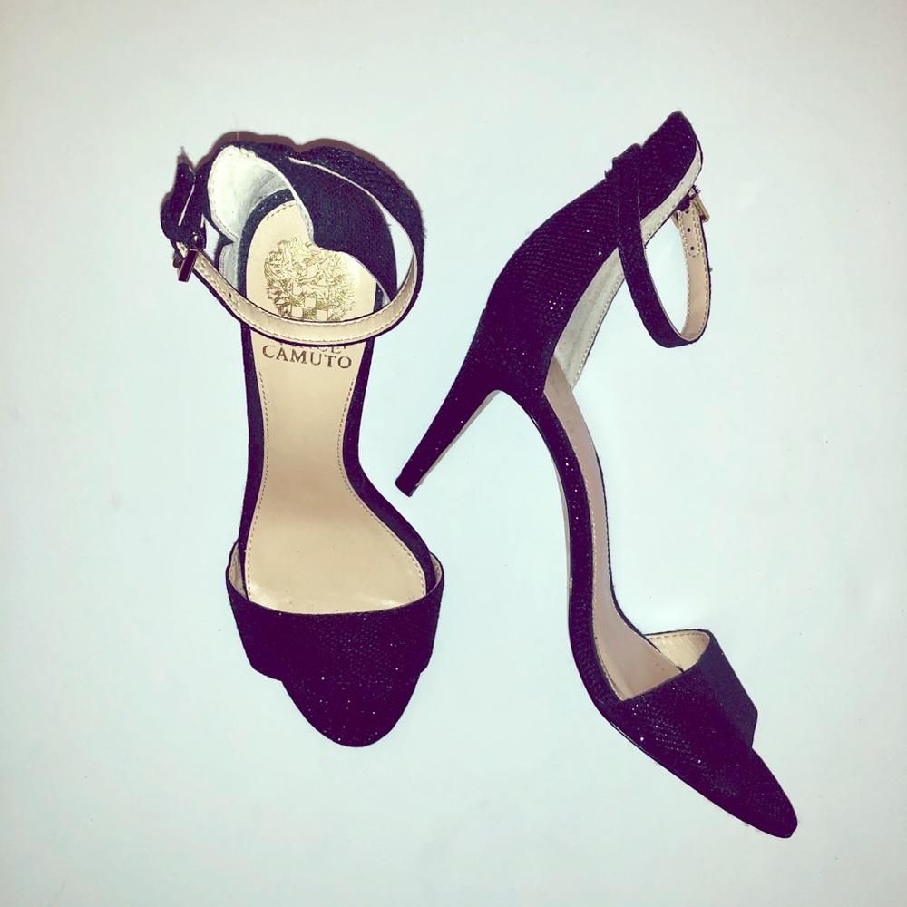 Vince Camuto Black Sparkle Sandals
